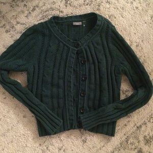 Apt.9 forest green knitted sweater cardigan